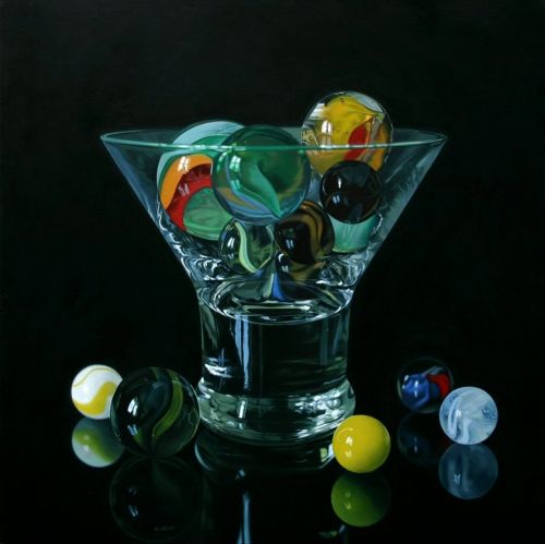 Jason de Graaf pinturas hiper-realistas luz, vidro, transparencias e reflexos
