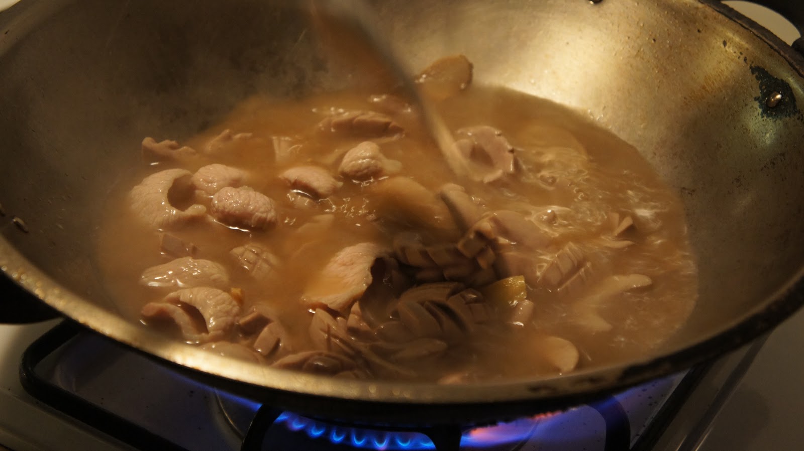 Recipe Stirfried Pork Kidney "Flower" with Sesame Oil 麻油腰花