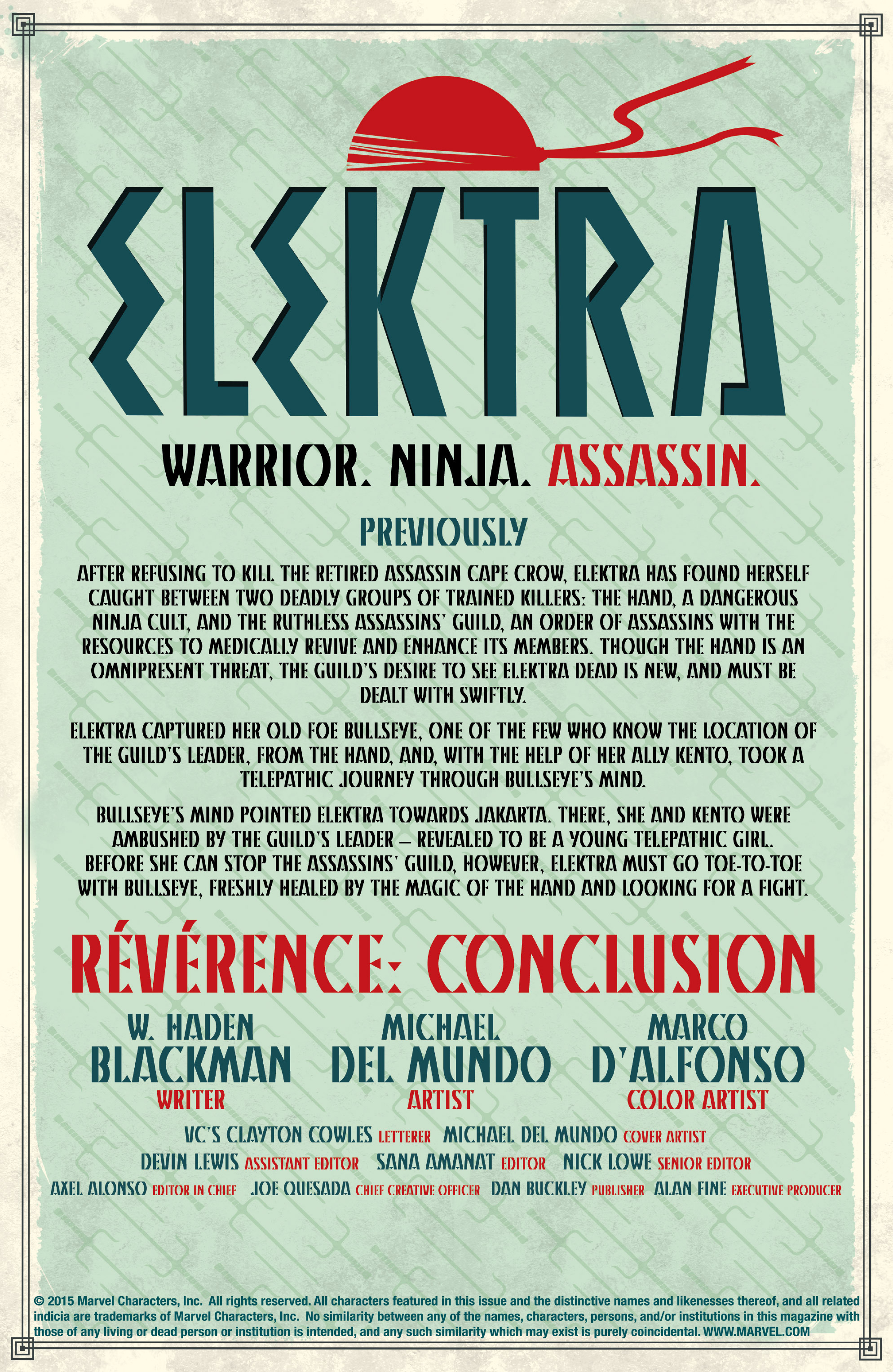 Read online Elektra (2014) comic -  Issue #11 - 2