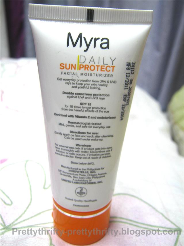Prettythrifty Myra E Daily Sun protect Facial Moisturizer w/ SPF15