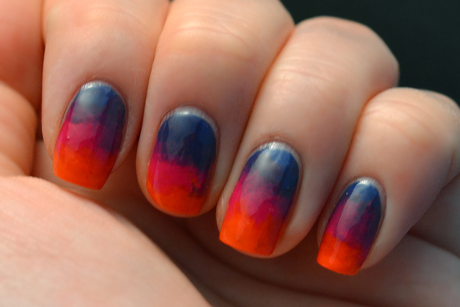 Glitter and Gloss Nails: Sunset Gradient