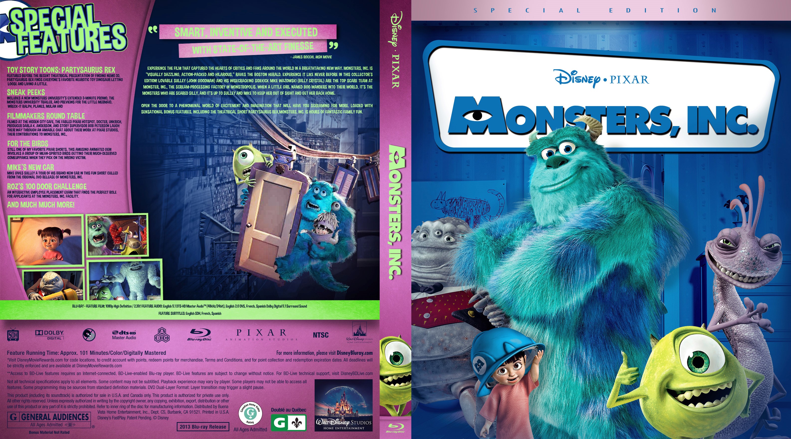 Monsters inc blu ray rare photo Monsters inc blu ray catalog photo