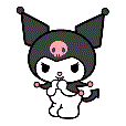 tiny Kuromi avatar evil laughing mischevious bunny jester HelloKitty friend My Melody