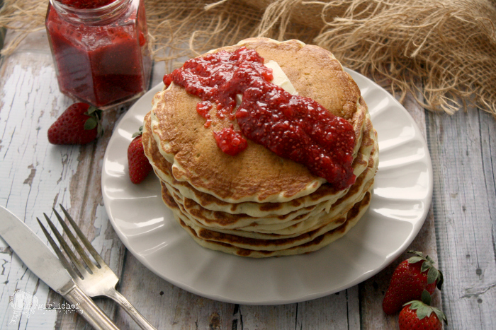 Strawberry Chia Jam with Chia Seed Pancakes