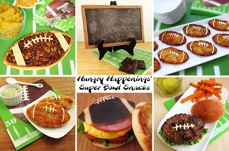 Super Bowl Party Foods - Football Shaped Burger Recipe - Hungry Happenings