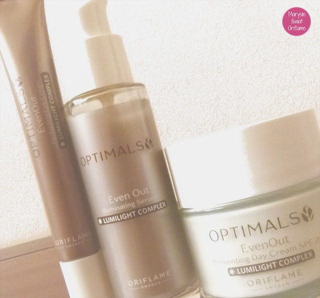 seria Optimals Even Out Oriflame, krem pod oczy, serum, krem na dzień, na przebarwienia