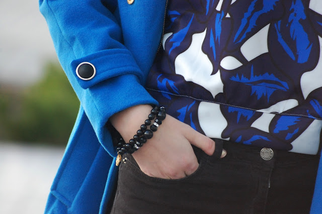 Niebiesko-czarna stylizacja | blue coat