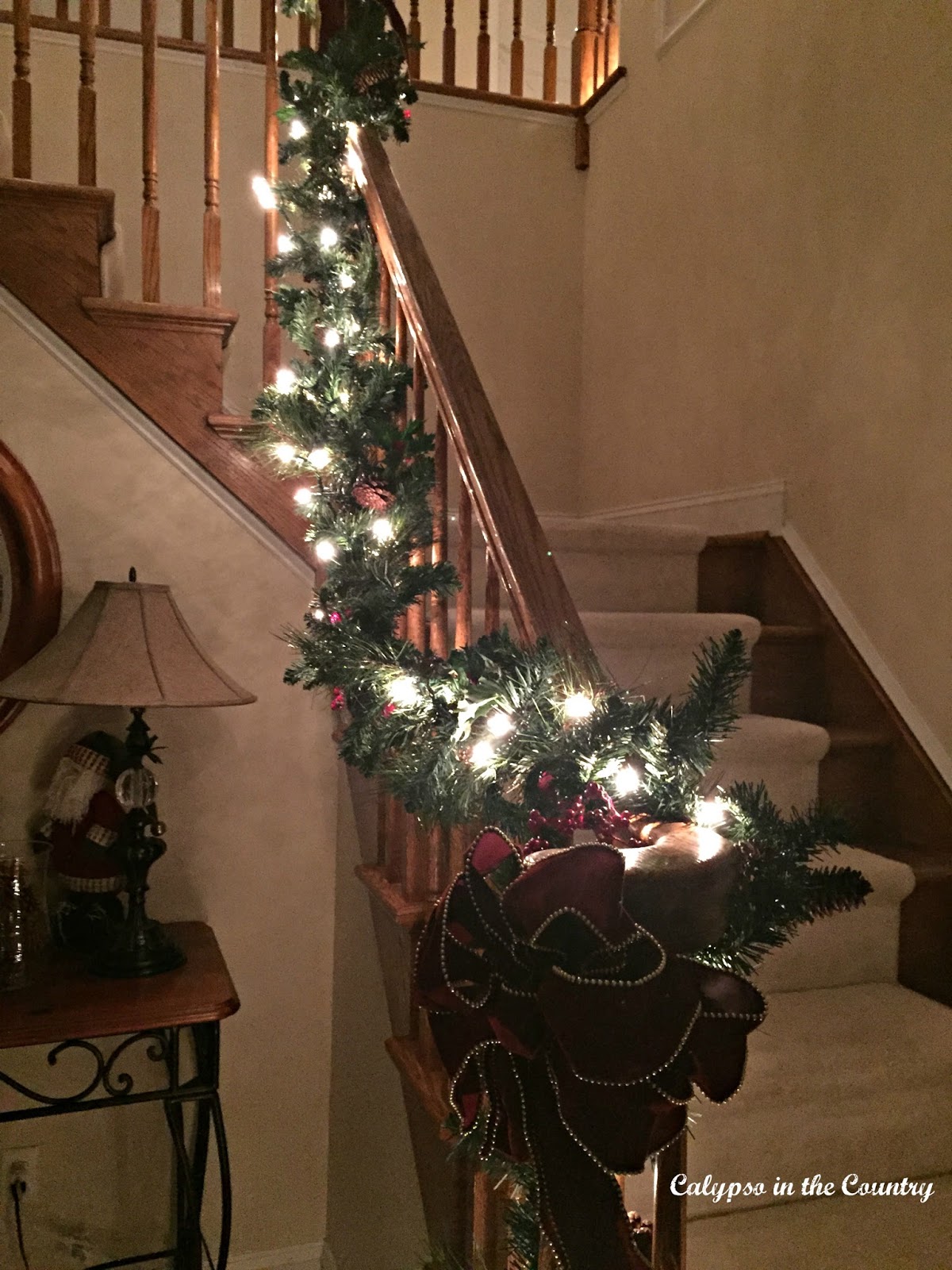 Decorating Stairs for Christmas Christmas Lights