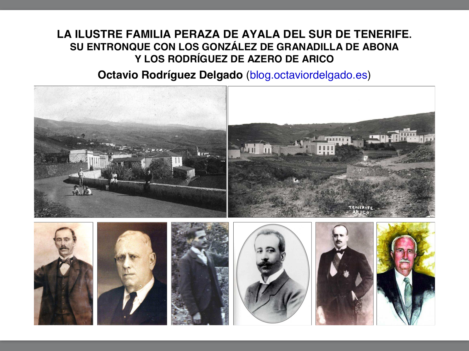LA ILUSTRE FAMILIA PERAZA DE AYALA DEL SUR DE TENERIFE.