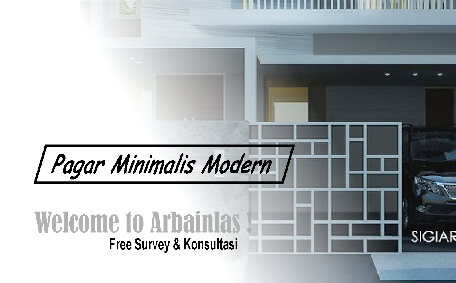 Pagar rumah minimalis modern - Bengkel las cilengsi| Arbainlas