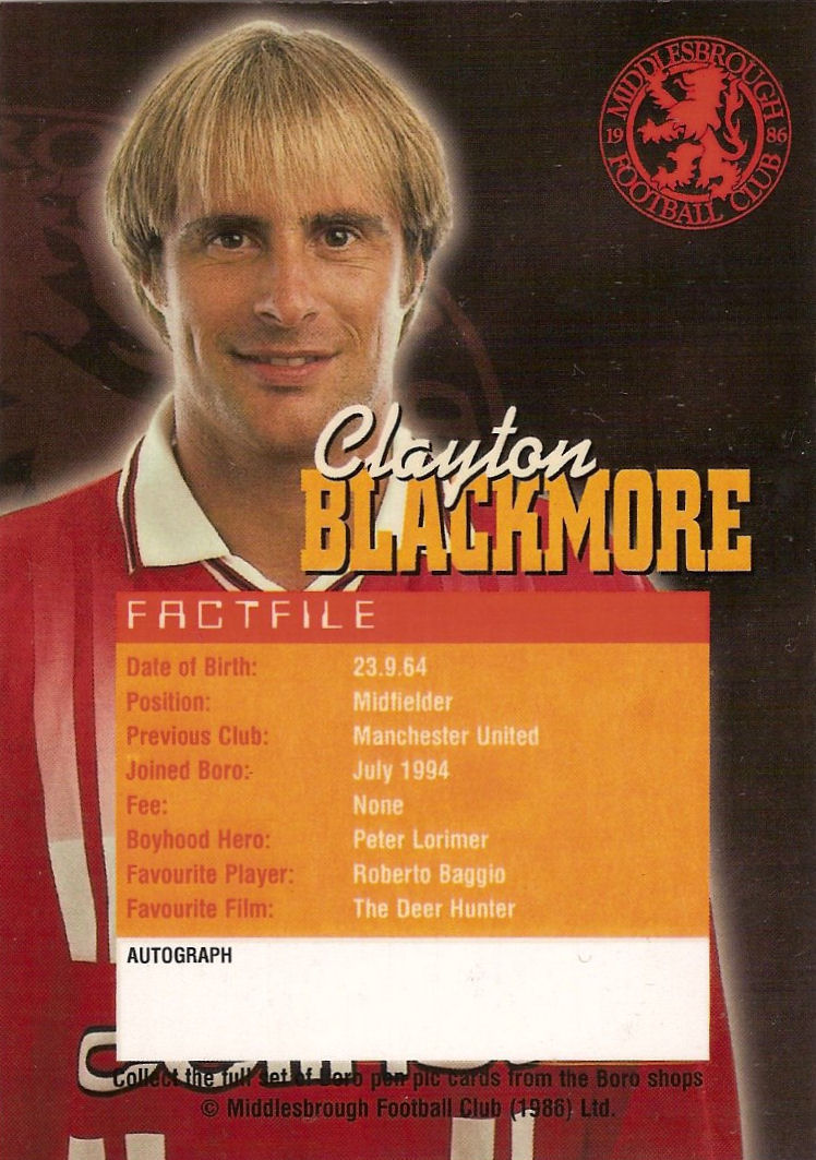 Football Cartophilic Info Exchange Middlesbrough F.C. Middlesbrough F.C. Collectors Cards