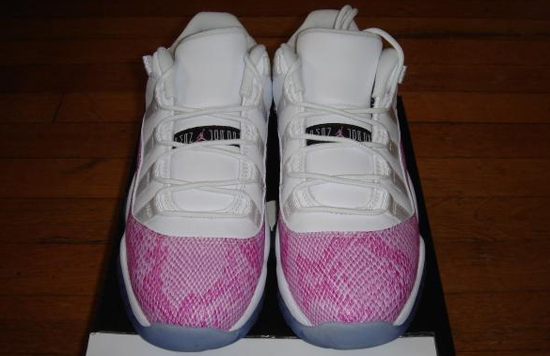 Cheap New Nike Air Jordan 11 Low Retro Pink Snakeskin GS White B