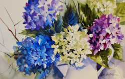 demo hydrangea watercolor painting rathburn kathy watercolorist los