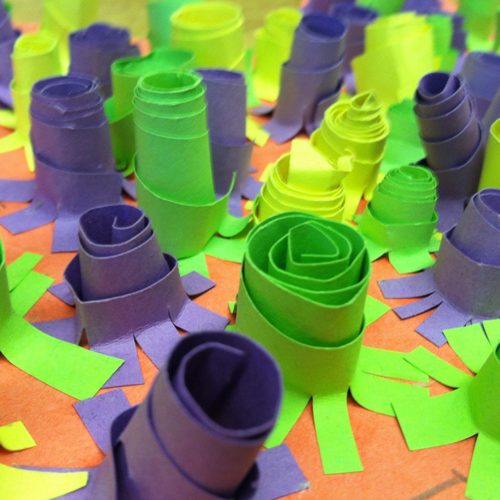 Mrs. Meggles Art Room Paper Curling Relief Shapes