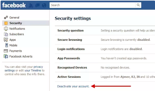 How To Suspend My Facebook Account