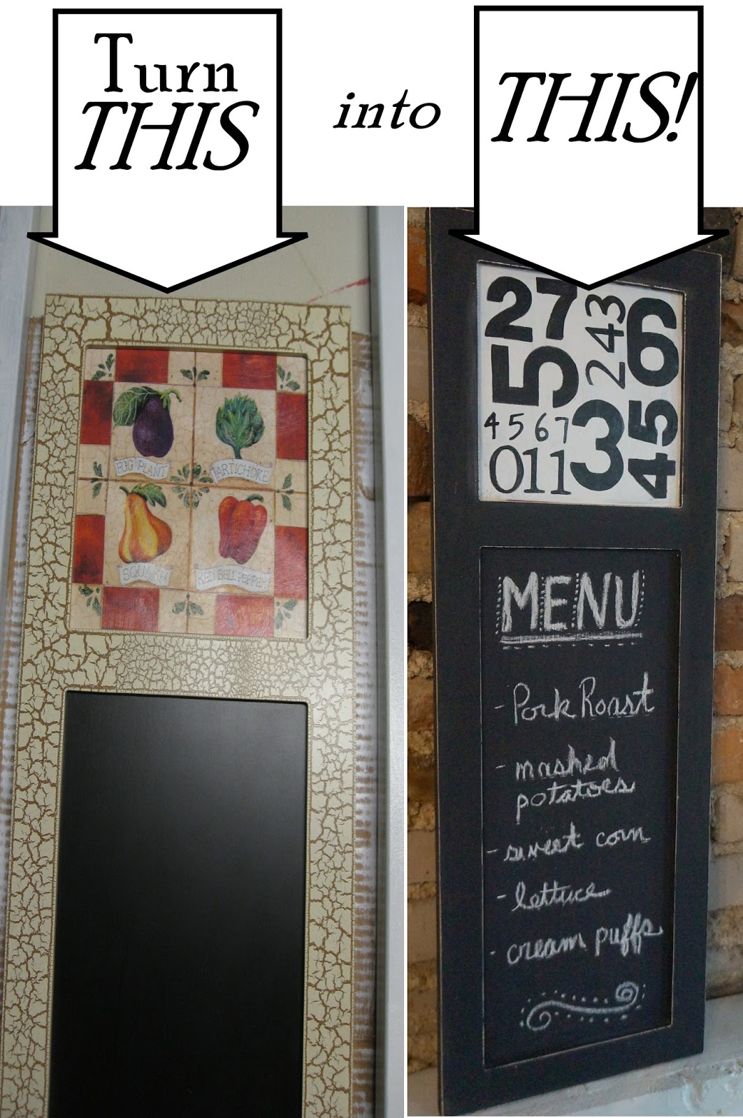 Kammy's Korner Turn A Chalkboard Into a {BETTER} Chalkboard