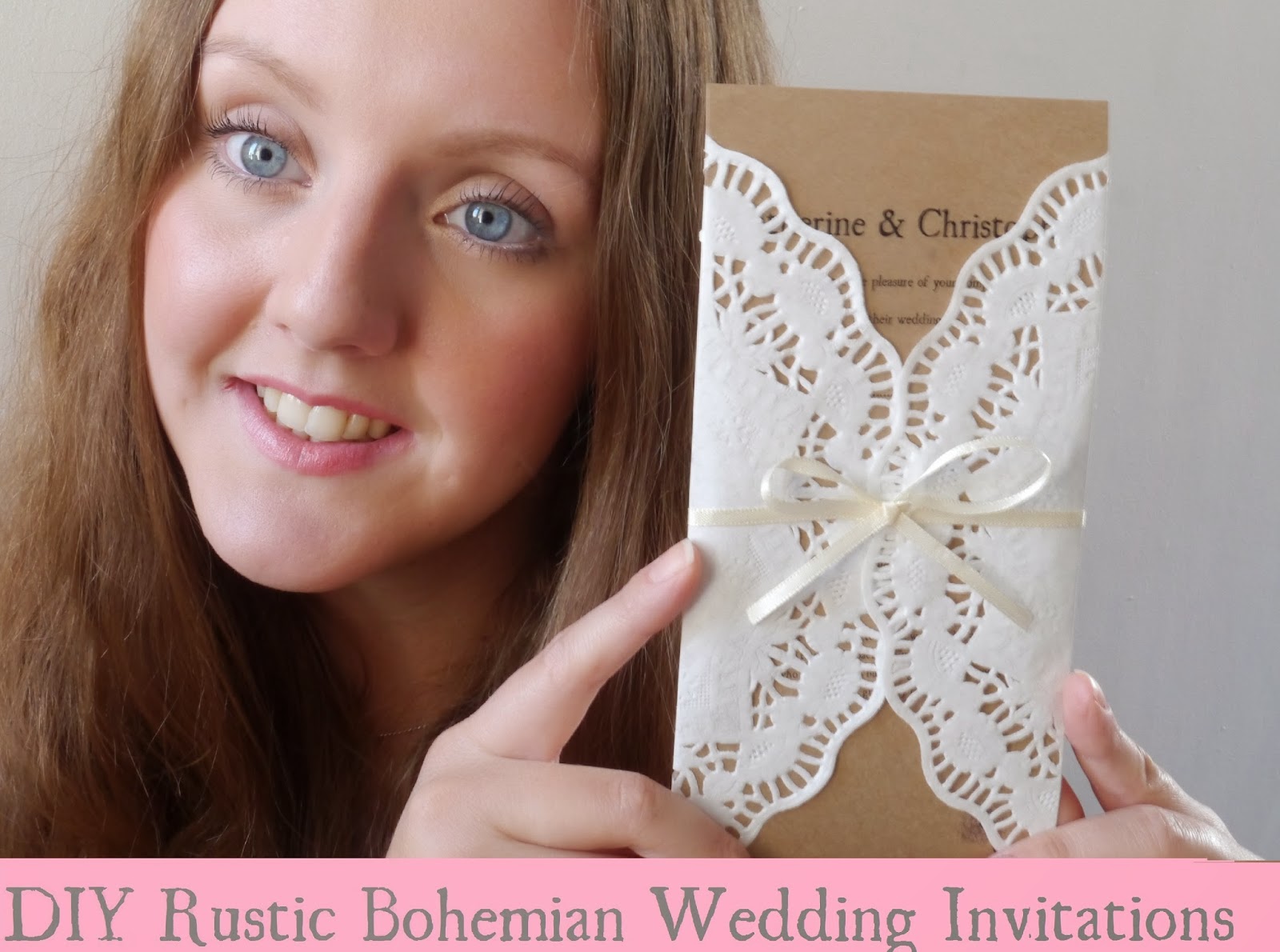 laydey katabella diy rustic bohemian wedding invitations
