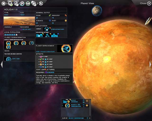 Arid Terraformation | Endless Space Game Screenshot