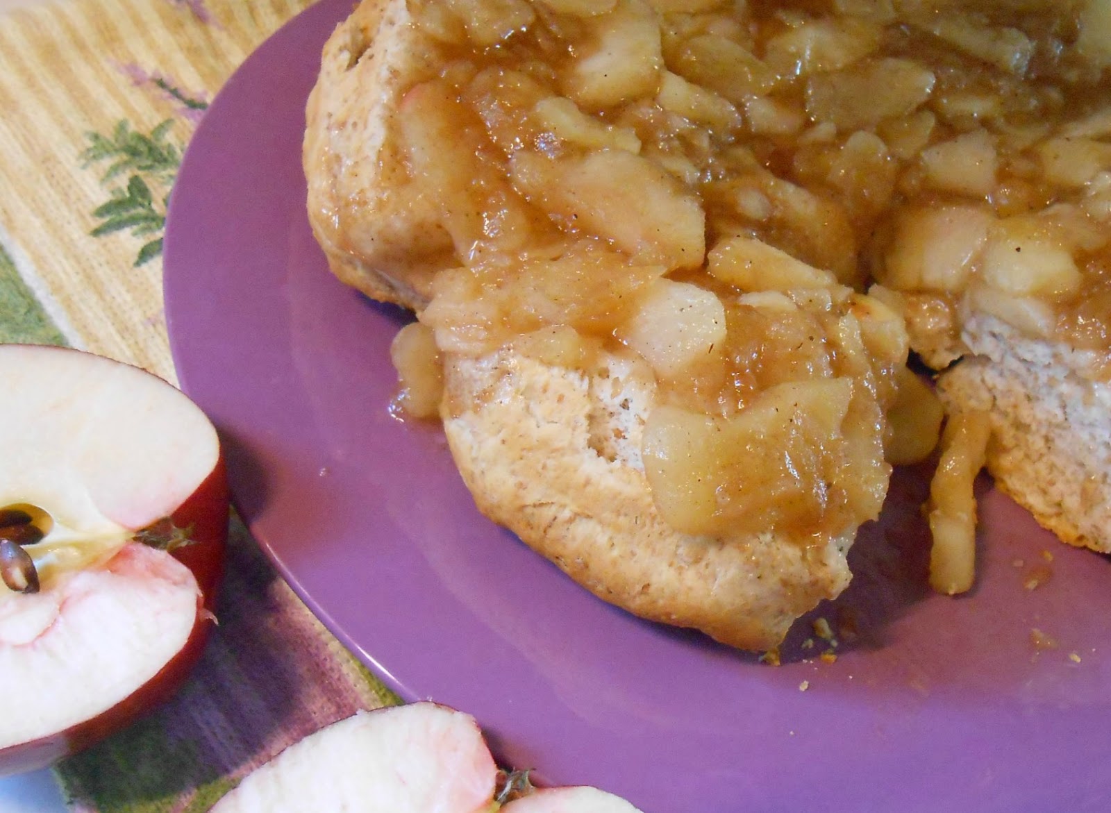 The Better Baker Caramel Apple Topped Biscuits