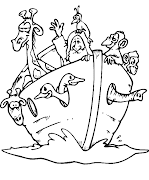 Dibujos de Arca de Noé para colorear. Noé con el arca y los animales para . dibujos religiosos 