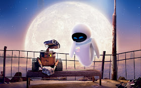 WALL-E with large moon in background animatedfilmreviews.filminspector.com