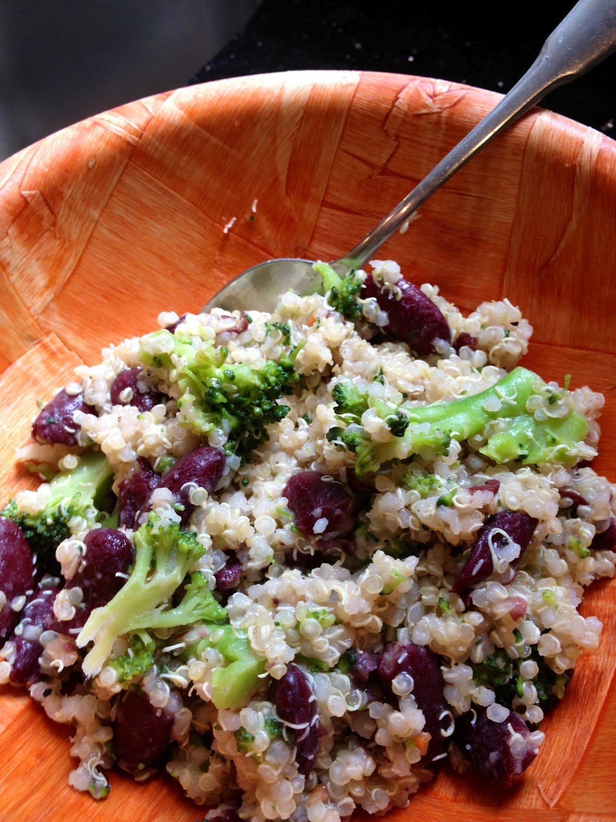 Jars of Wonderful Tasty Tuesday Kidney Bean Broccoli Quinoa