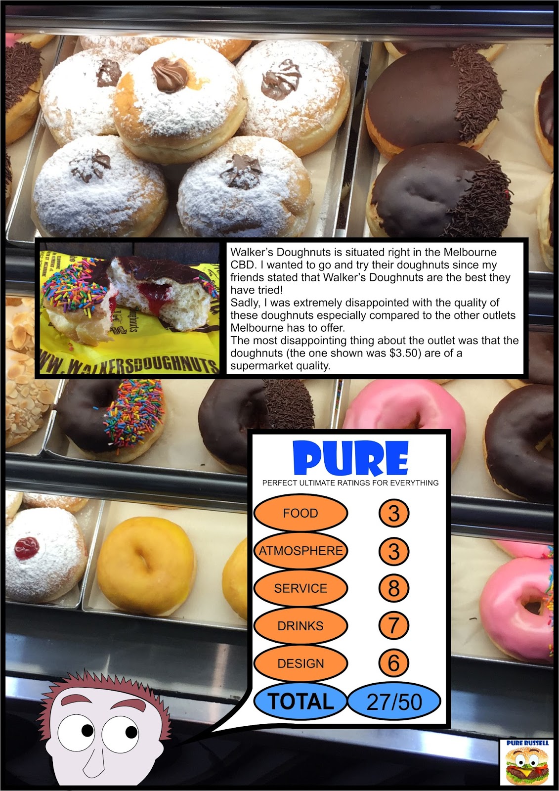Pure Russell Walker's Doughnuts, Melbourne CBD
