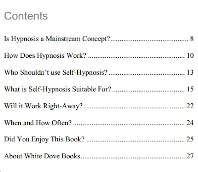 contents of the book advanced hypnosis for newbies