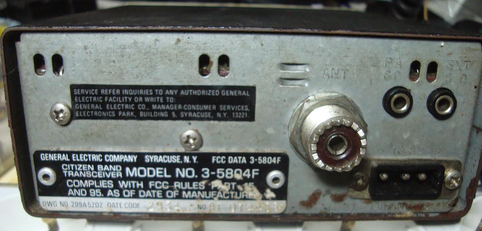 RADIO SELLER CB General Electric 40 Chanel (SOLD)