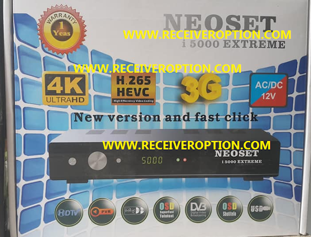 NEOSET i 5000 EXTREME 4K RECEIVER POWERVU KEY NEW SOFTWARE