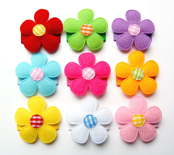 The Colorful White: Colorful Baby Hair Clips