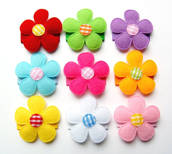 The Colorful White Colorful Baby Hair Clips