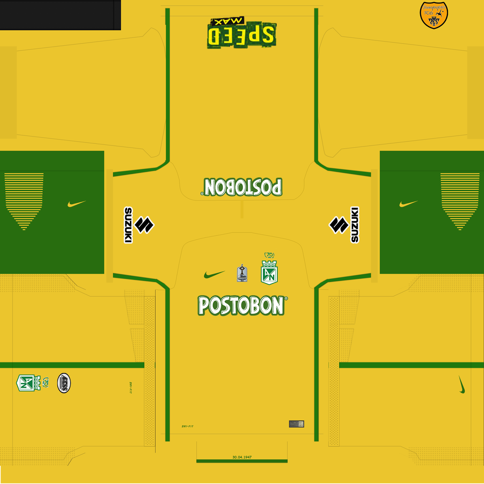 PES 2017. Kits Atlético Nacional 2017 (PC/PS4) by