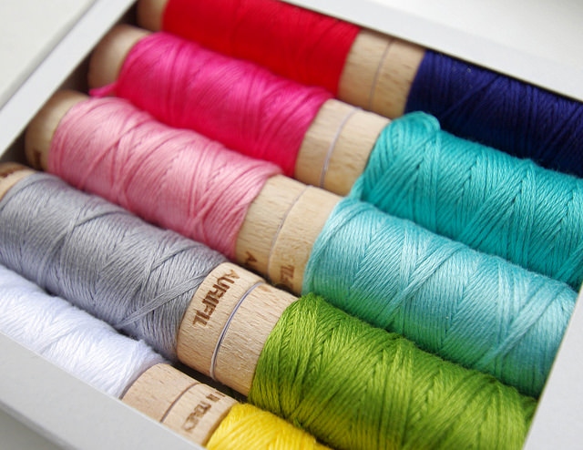 Aurifiloss in Tart colorway exclusive to the Fat Quarter Shop