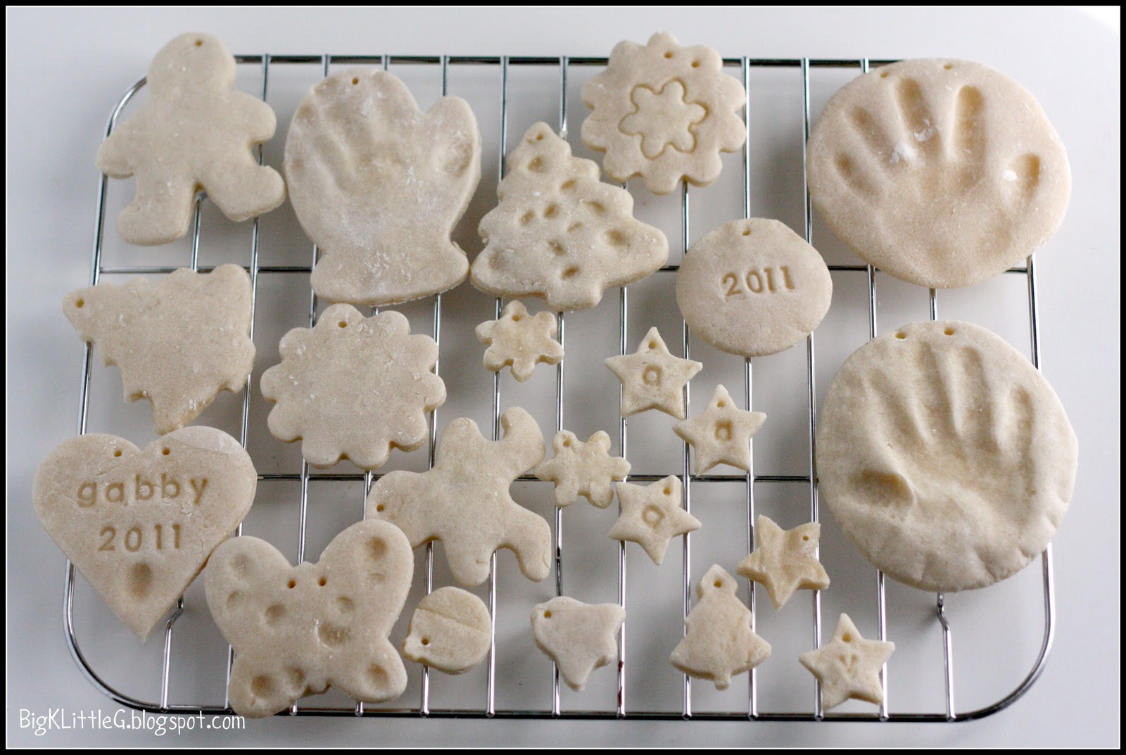 Big K Little G DIY Salt Dough Handprint Ornament Tutorial