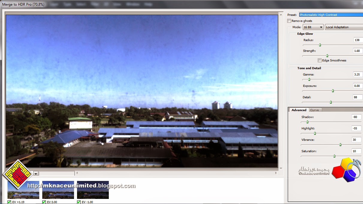 Photo technique HDR using HDR PRO