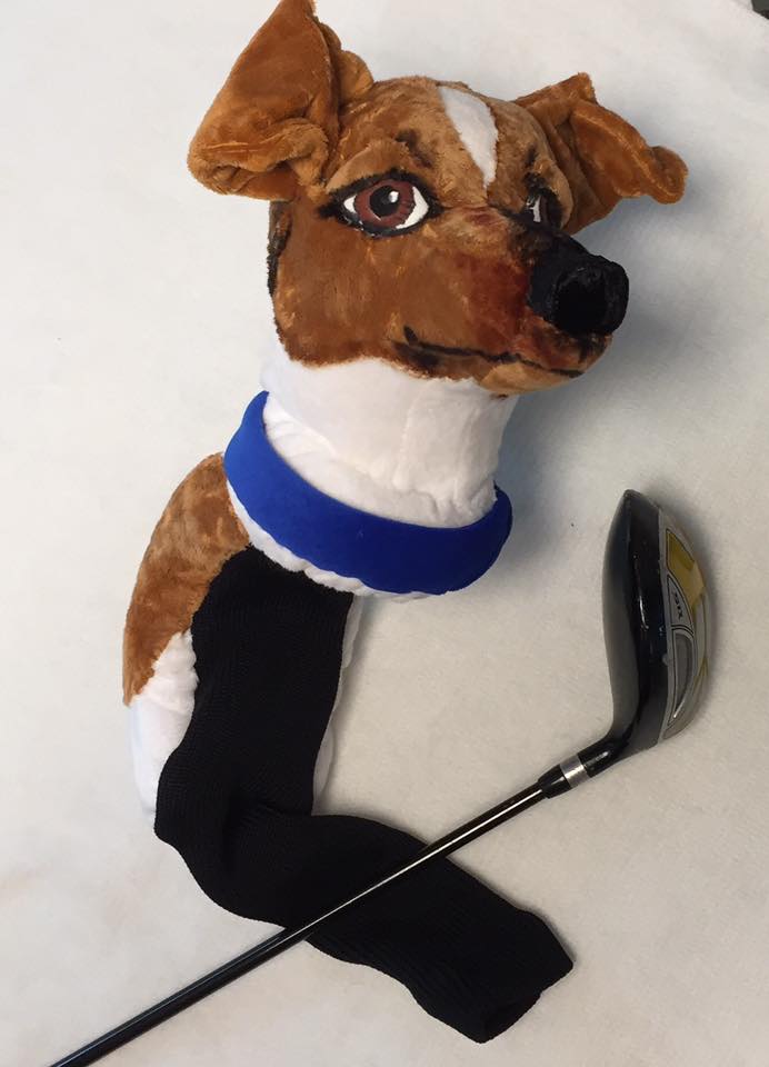 Custom Golf headcovers and puppets GOLF headcover Jack Russell
