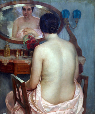 Desnudo ante el espejo Desnudo ante el espejo, Anselmo Miguel Nieto, Pintura Española, Pintores Españoles, Pintor Español, Mujer desnuda, Mujeres desnudas, Obras Anselmo Miguel Nieto