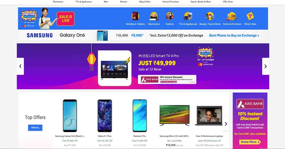 Top 4 Offer on Flipkart SmartBuy By Flipkart Festive Dhamaka Days