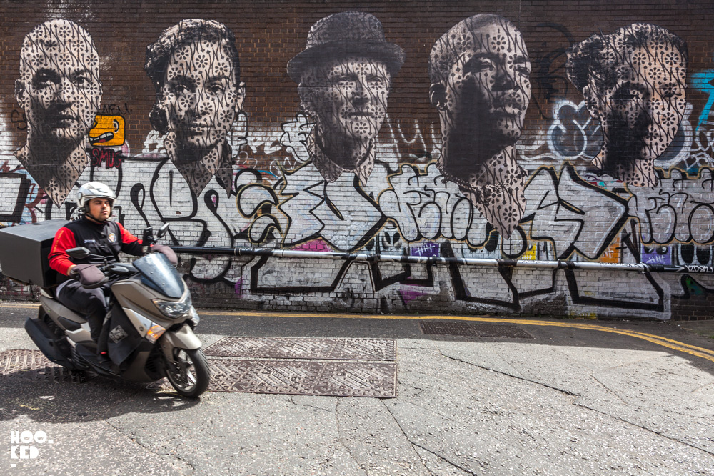 Street Artist Donk's large London street art portraits paste-ups