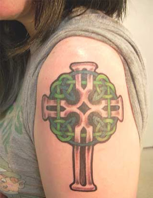 celtic cross tattoo design on arm