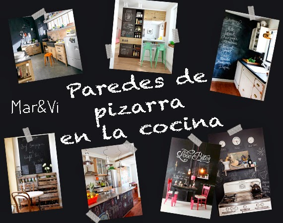 Cocinas decoradas con paredes de pizarra