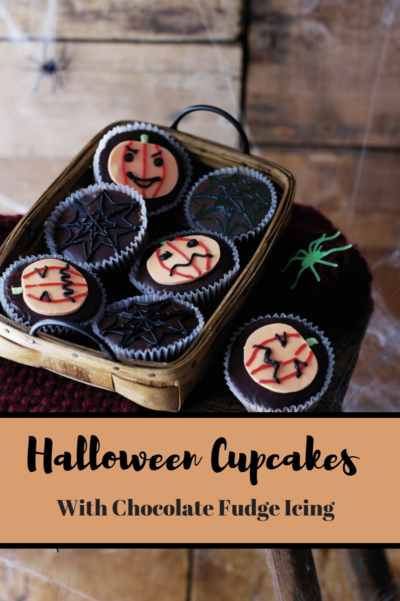 Halloween Cupcakes With Chocolate Fudge Icing
