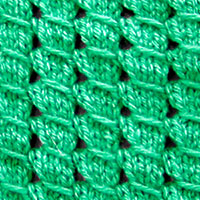 Pillar Openwork Lace Stitch. Easy to knit with only 4 rows to the stitch pattern.