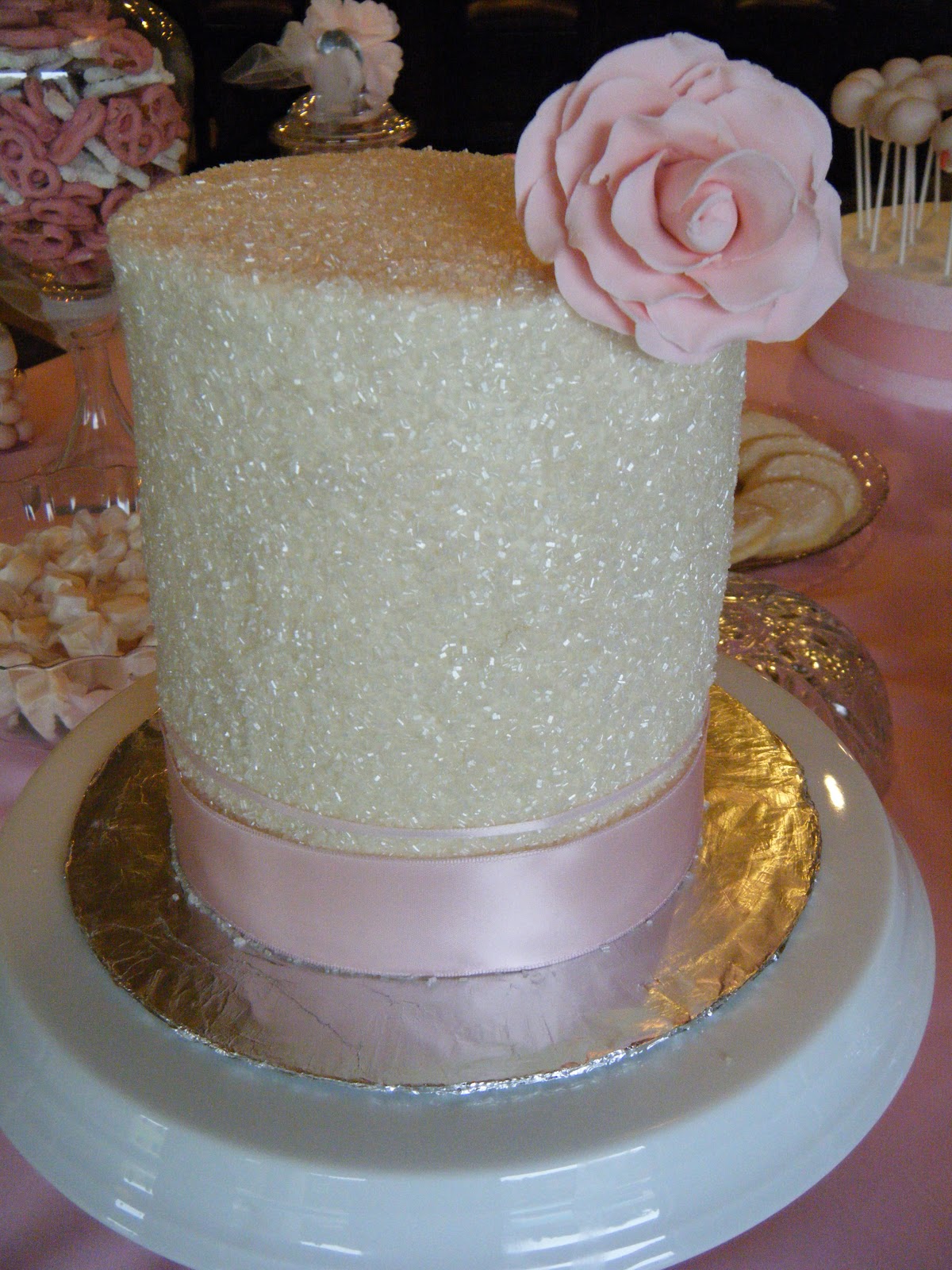 Cassy's Cakes Glitter pink ombre cake