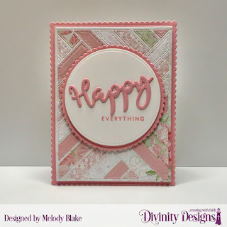 Divinity Designs Stamp/Die Duos: Happy, Custom Dies: Circles, Quilted Background, Scalloped Circles, Scalloped Rectangles, Paper Collection: Christmas 2018