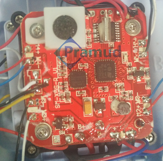 syma indonesia, mesin jeroan, circuit board, rangkaian pcb receiver drone syma X5HW - pramud