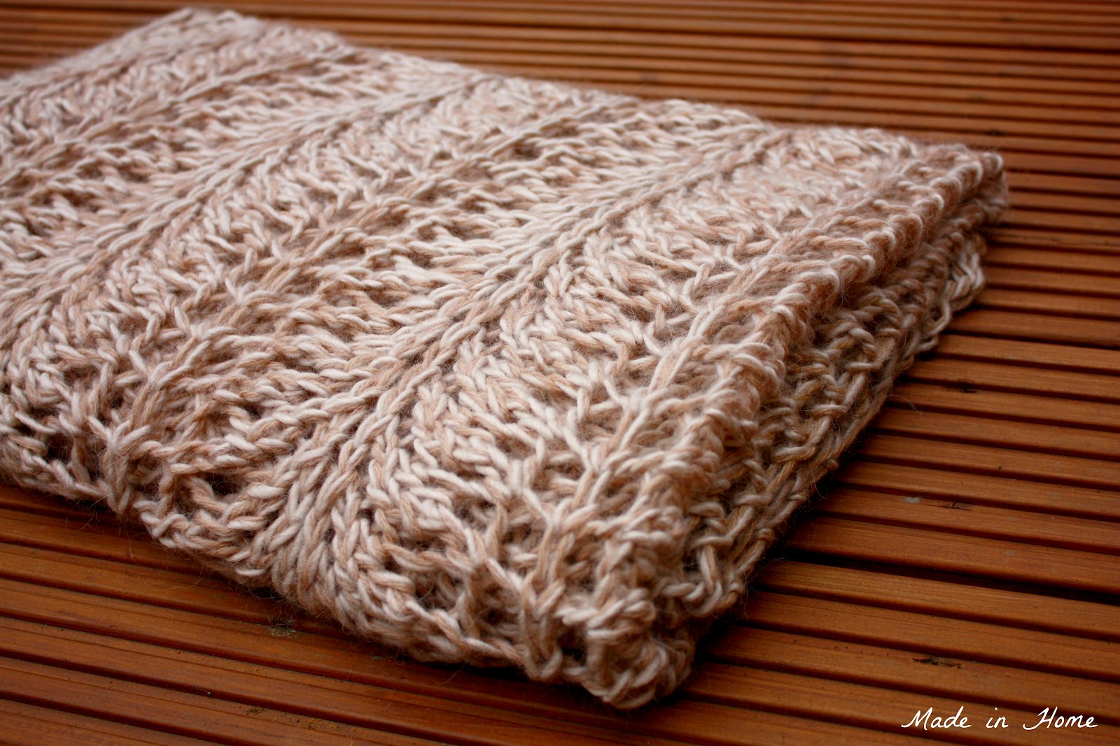 Made in Home: Creamy Buttery Blanket {knitting pattern}