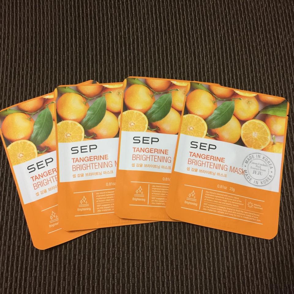 KBEAUTY SEP Jeju Mask Pack Tangerine and Green Tea Mask Review