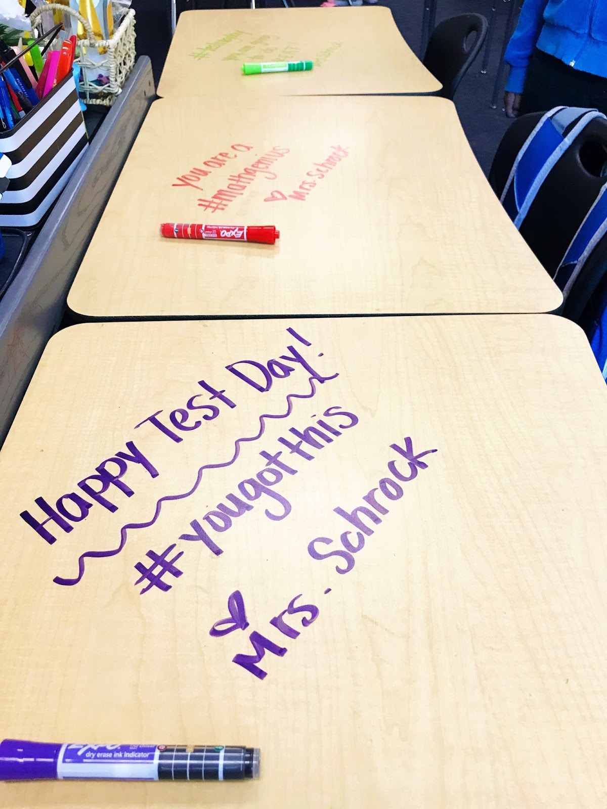 Testing Week with Expo Markers Apples & ABC's